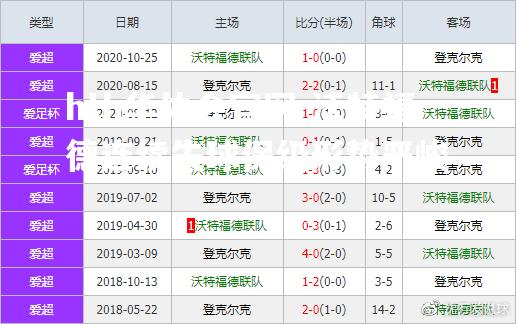 沃特福德连续失球保级形势严峻